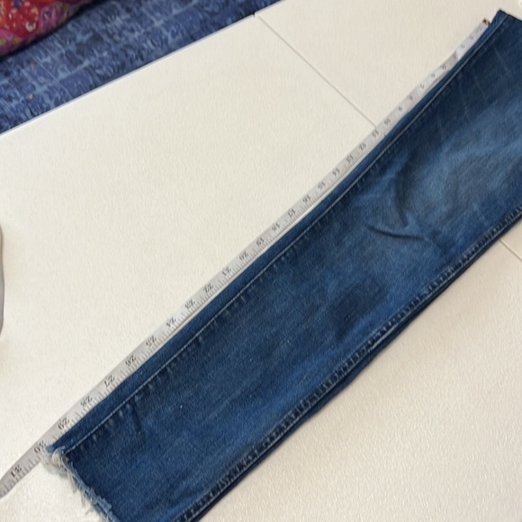 Madewell 9" High-Rise Skinny Medium Wash Raw Hem Sz 27 Tall - Picture 8 of 9